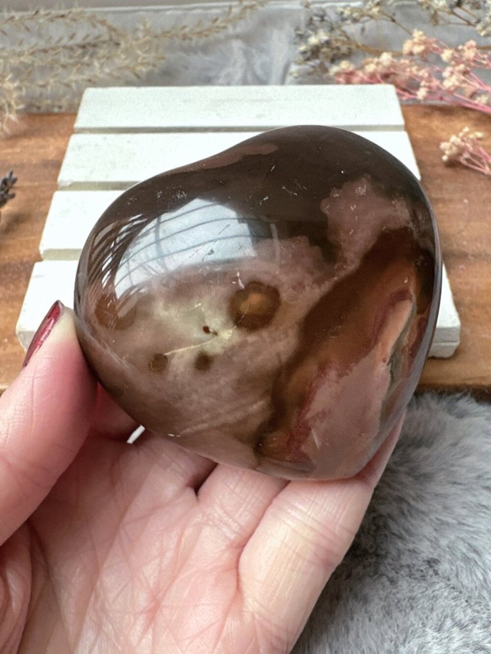 Beautiful Polychrome Jasper Heart
